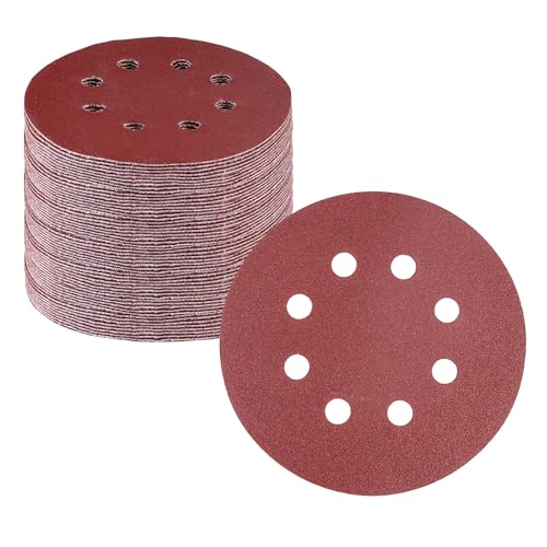 WORKPRO Sanding Discs, 5-Inch 150 Grit 8-Hole Hook and Loop, 100 Pack - style: 100PCS 5 Inch 150 Grit