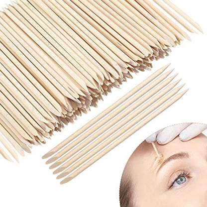 Demissle 400 Pcs Wooden Wax Sticks Mini Wax Spatulas Applicator