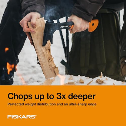 Fiskars X7 Small Hatchet Axe 14", for Camping & Chopping Wood Kindling - style: 14" Hatchet