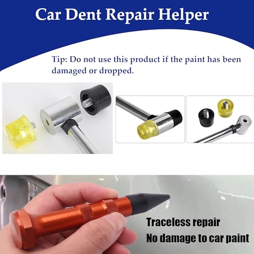10Pcs Dent Repair Tap Down Tools,Detachable Rubber Hammer Kit