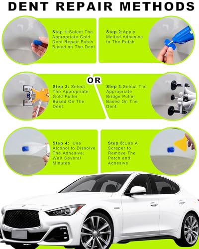 54pcs Dent Puller Kit,Car Dent Puller Kit,Paintless Dent Removal Kit, - color: A/54PCS