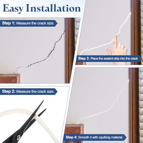 uxcell 8.2 ft Foam Backer Rod, 0.39" x 0.39" Square Solid Joint Filler, Foam Seal Strip for Caulk Saver, Rope Caulk Cement Crack Filler, White - size: 8.2 ft x 0.39" x 0.39"