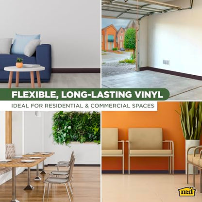 M-D Building Vinyl Wall Base, Brown, 2-1/2in x 48in - size: 2-1/2 in. x 48 in.
