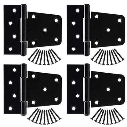 HILLMASTER 3.5 inch Heavy Duty Gate Hinges Fence Door Hinges Durable Gate Strap Hinge for Indoor Outdoor, Gate Hardware Kit for Shed, Wooden Fences, Vinyl Fence Gate, Barn Door, Garage, 4 Pack - size: 4 Pack