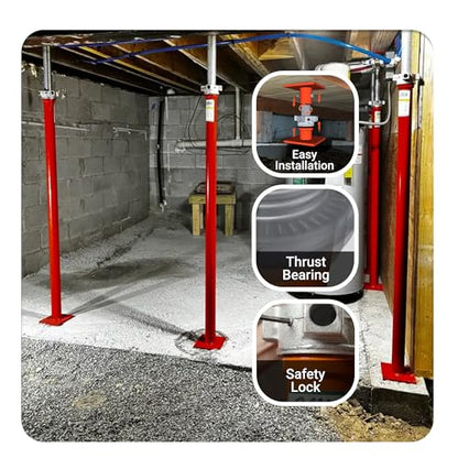 Ellis Light-Duty Lifting Shores, Adjustable Screw Jack Post, 86" to 110" - size: 86" - 110"
