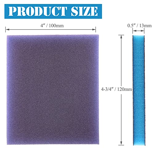 4Pcs 100 Grit Sanding Sponge, Jamiikury Medium Sanding Blocks Washable and Reusable, Wet Dry Sandpaper Sponge for Wood Metal Furniture Paint and Drywall - size: 100 Grits