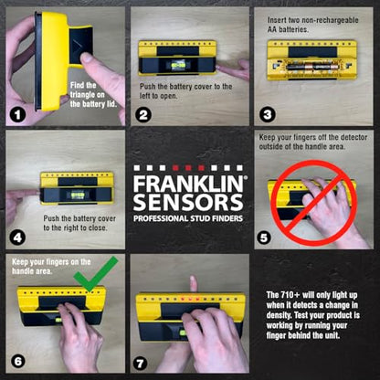 Franklin Sensors ProSensor 710+ Stud Finder, 13-Sensor Wall Scanner - color: Yellow