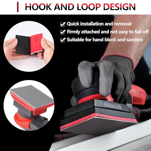 32 PCS 180 Grit Sanding Sponge, Soft and Flexible Sandpaper Block - style: 32Pcs 180Grit