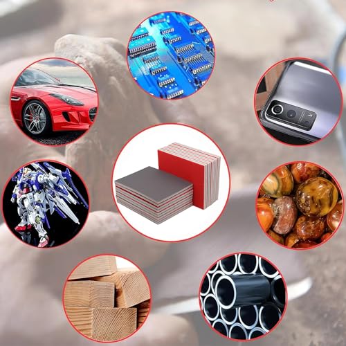24pcs Sanding Sponge, 320-3000 Grit, Ultra Fine Wet Dry Flexible Hand Sanding Pads for Sander, 4" X 2.8" X 0.2" Foam Sand Paper Block Assortment Kit for Drywall, Metal, Wood, Model Polishing