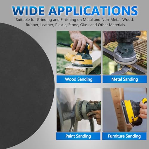 VIBRATITE 400 Grit 6 Inch Hook & Loop Sanding Discs, 30PCS - size: 6 Inch (400 Grit)