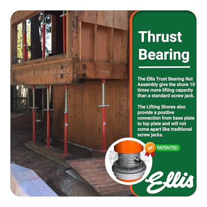 Ellis Light-Duty Lifting Shores, Adjustable Screw Jack Post, 38" to 62" - size: 38" - 62"