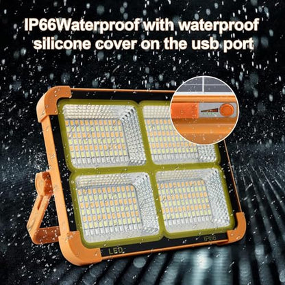 Portable LED Solar Work Light 100W 16500mAh 10000LM - color: Orange