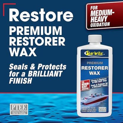 STAR BRITE Premium Restorer Wax for Medium to Heavy Oxidation - style: 16 Ounce