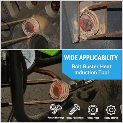 Induction Heater Bolt Removal, 1200W Induction Bolt Heater Tool with 8 Coils, Heat Stripped Bolt Remove for Rusted Nuts, Screws (Blue) - color: Blue