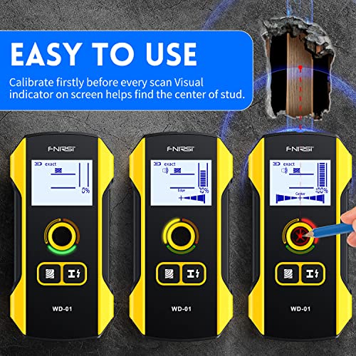 FNIRSI WD-01 6 in 1 Rechargeable Stud Finder Wall Scanner, Positioning Hole - size: WD01