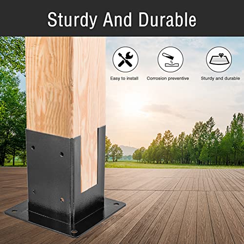 4x4 Pergola Brackets Kit, 4PCS 3-Way Woodworks Corner Brackets - size: 3-Way-2pair
