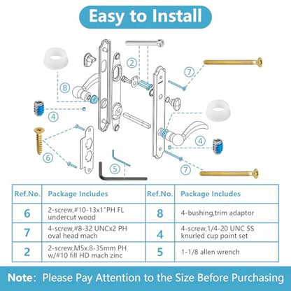 Bushing Screw Pack 1/2 Diameter Replacement Andersen Newbury Patio Door