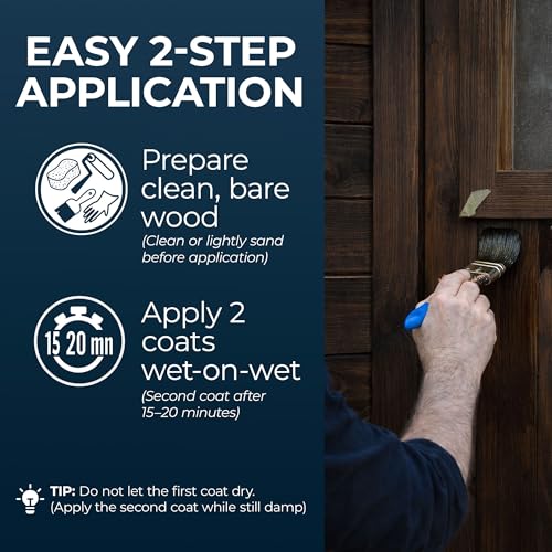 OWATROL Aquadecks, Wood Stain and Sealer, Matt Finish, 85 Oz, Teak - color: Teak