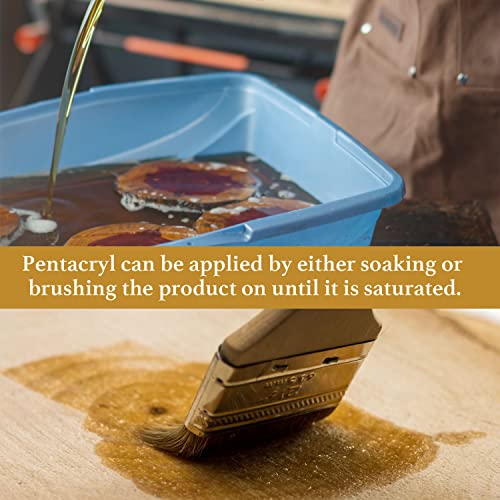 Pentacryl Green Wood Stabilizer 1 Gallon by Preservation Solutions, Prevents Cracking & Shrinking, Ideal for Woodworkers