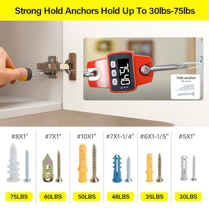 320PCS Drywall Anchors and Screws Kit, 6 Sizes Plastic Wall Anchors