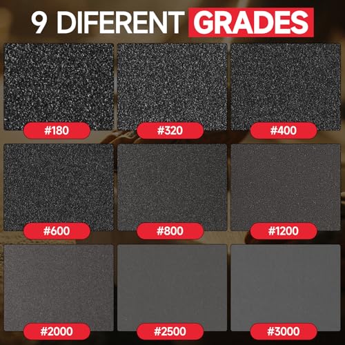 Shinboc 20 PCS Sanding Sponge 2500 Grit, Hook and Loop Sandpaper Block - style: 2500 Grit