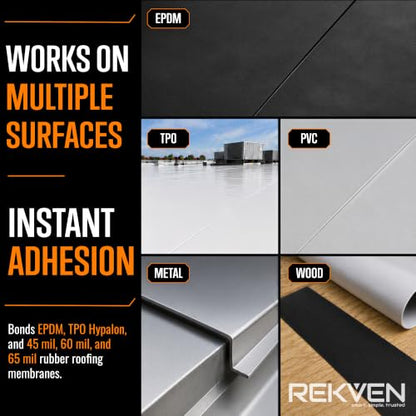 EPDM Seam Tape, Double Sided Butyl Rubber Roofing Adhesive, 30 ft x 3 in