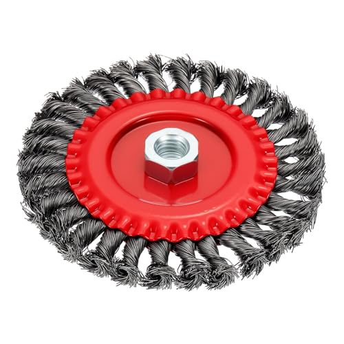 DTGN 6 Inch Wire Wheel Brush for Grinder, 5/8"-11 Arbor - size: 6 inch
