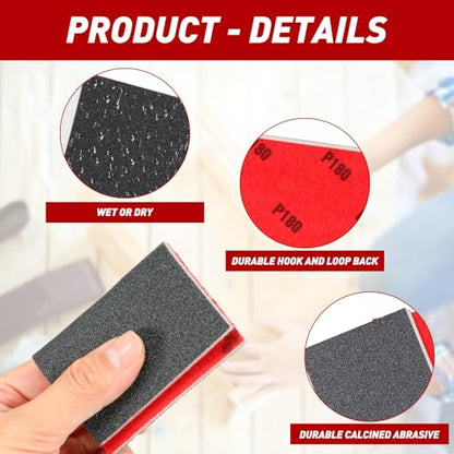 24 PCS Sanding Sponge Block 2500 Grit Wet Dry Sandpaper for Wood Metal - color: 2500g, size: 24 Pcs