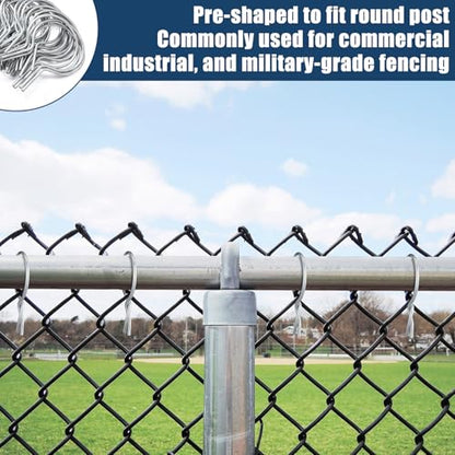 Hicarer 200 Pcs 2-7/8''OD Twist Fence Ties 9 Gauge Galvanized Steel, Silver - color: Silver, size: 2-7/8" OD