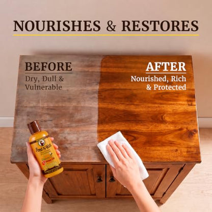 Howard Products Beeswax Wood Polish & Conditioner, Feed-N-Wax for Wood Furniture Polish, 4.7 oz, Orange - size: 4.7 Fl Oz (Pack of 1), style: Polish and Conditioner