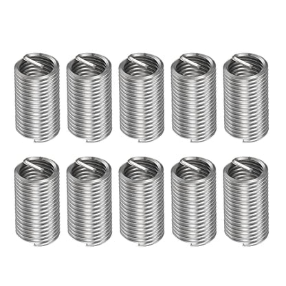 HARFINGTON 10pcs Wire Thread Inserts M14 x 2 3D 304 Stainless Steel Helical Coiled Wire Threaded Sleeve - size: M14 x 2