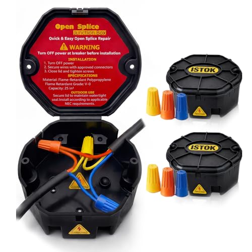Premium Open Splice Junction Box, 2 Pack - color: 2 Pack