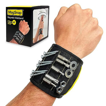 MagSnap Magnetic Wristband by Wrap-It Storage - Black - color: Black
