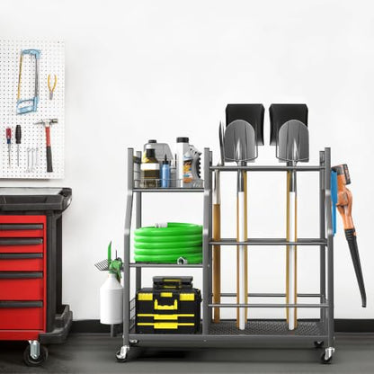 EVERHANGER Garden Tool Organizer Stand, Garage Tool Storage Organization - size: Large