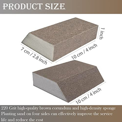 6 Pack Sanding Sponge, 220 Grit Sanding Blocks Assortment,Washable and Reusable for Wood Drywall Metal Home(220 Grit) - style: 220 Grit