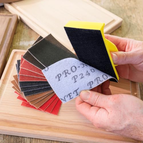 Scorch Marker Mesh Sanding Kit, Sander Block and 15 Sheets, 80 to 600 Grit