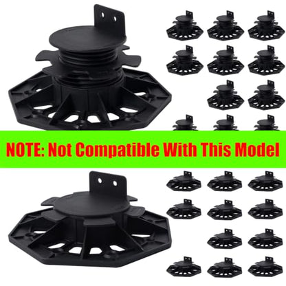 8 Pack Adjustable Deck Support Pedestal, Pedestal Extenders, Deck Leveler Lift Pedestal - size: Pedestal Extenders