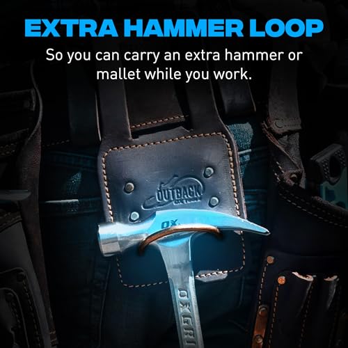OX Carpenter Tool Belt + Pouches - Leather Tool Belts For Men - Size L - color: Carpenter Belt, size: Large