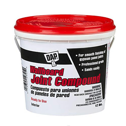 DAP Wallboard Joint Compound, White, 12 Lbs (7079810102) - size: 12 lb.