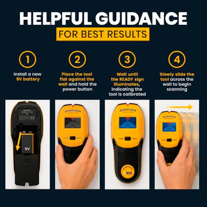 Zircon® StudSensor™ A100 Stud Finder w/Live Wire Detection & Hanging Kit - size: A100 Kit