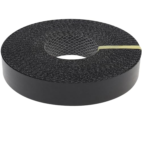 3/4In x 50ft Melamine Edge Banding Black Shelf Adhesive Veneer Edging - color: Black