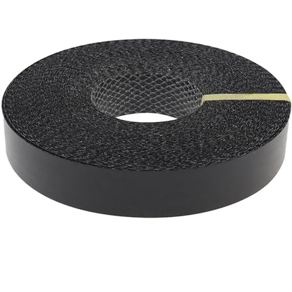 3/4In x 50ft Melamine Edge Banding Black Shelf Adhesive Veneer Edging - color: Black