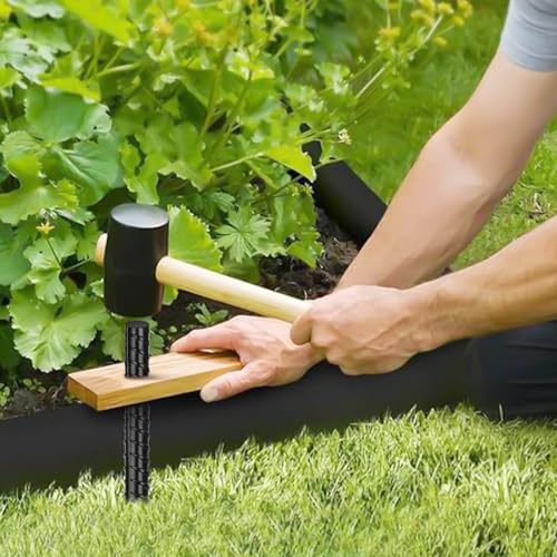 Gbekery Straight Rebar Stakes 16 Inches (16pcs) Heavy Duty Straight Metal Ground Anchors with Chisel Point Ends for Timber,Concrete,Plant Support,Camping Tents,3/8 Inch Thickness Garden Stakes,Black - size: 16 Inch