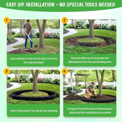 Convivium Tree Root Barrier Roll, 60mil Recycled HDPE Root & Bamboo Barrier for Landscaping, Heavy-Duty Root Blocker for Sidewalks, Driveways & Garden Edging (24in x 15ft x 60mil) - size: 24in x 15ft x 60mil