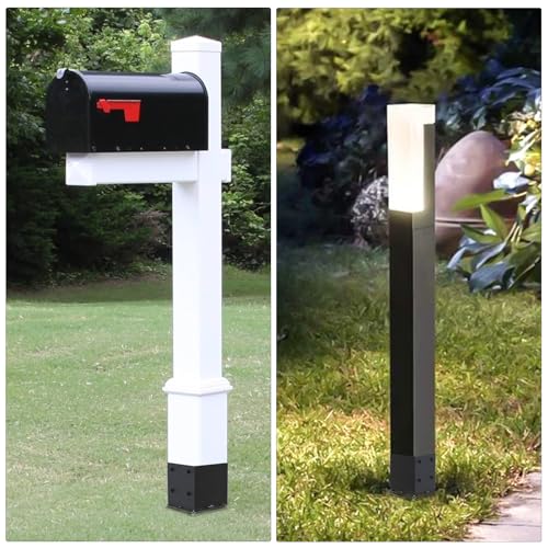 2 Pcs 22" Fence Post Anchor Ground Spike|Black Powder-Coated|6"x6" - size: 2 Pcs, style: 6"x 6"