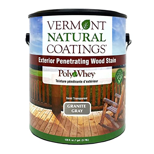 Vermont Natural Coatings PolyWhey Exterior Penetrating Stain - Granite Gray - Gallon - color: Granite Gray, size: Gallon