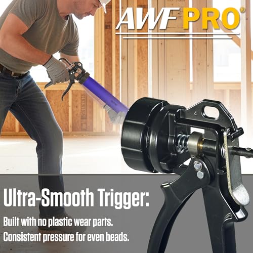 AWF PRO Sausage Caulking Gun 20 oz, 12:1 Thrust Ratio - size: 12:1 Thrust