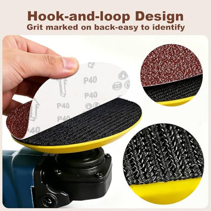 30Pcs 7 Inch Hook and Loop Sanding Discs, Sandpaper Pads for Air Sander - style: 7 Inch Mix30PCS