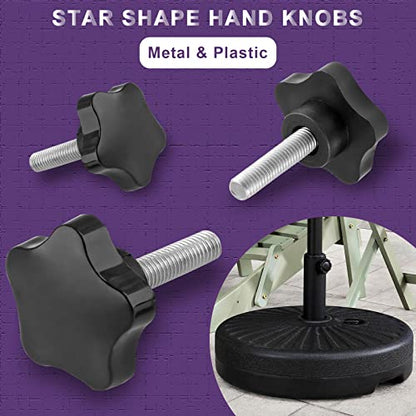 M8 x 30mm Thread Star Knob, 2Pcs - size: M8 x 30mm, style: Star Handle
