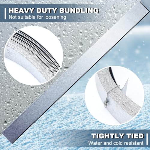 Gisafai 1.57 in x 98.43 ft Galvanized Strapping Duct Strapping Metal Strap